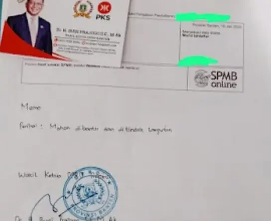 "Memo Ajaib" yang diduga mengintervensi proses Seleksi Penerimaan Murid Baru (SPMB) 2025 di sejumlah SMA Negeri