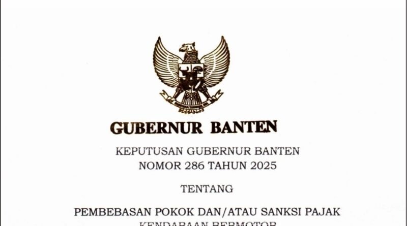 Surat Keputusan Gubernur Banten