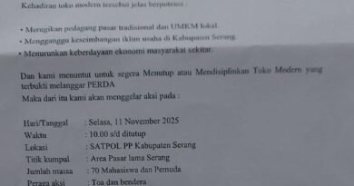 Surat Pemberitahuan Aksi GAANAS ke Sat Pol PP