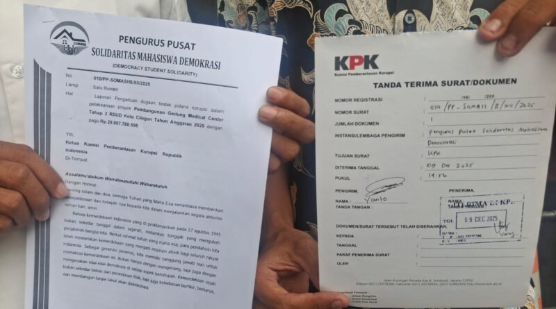 Solidaritas Mahasiswa Demokrasi Ajukan Laporan ke KPK