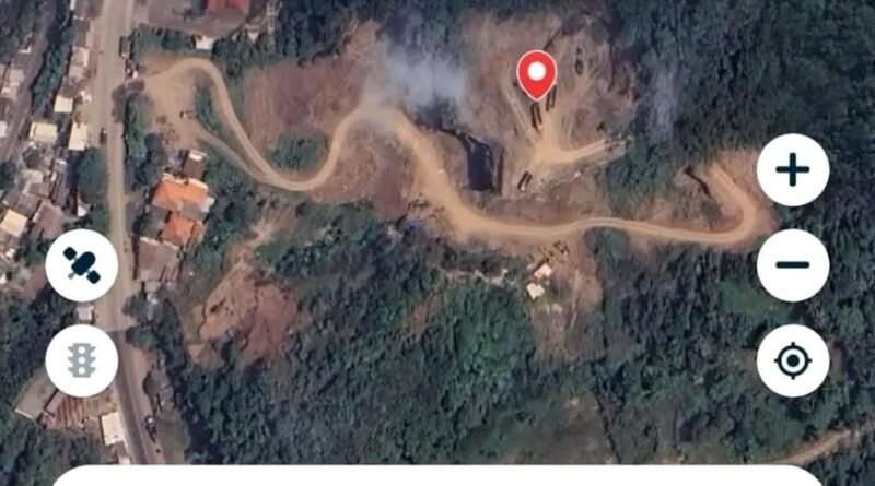 Foto udara memperlihatkan aktivitas galian di Jl. Kp. Cikuasa, Gerem, Cilegon. Kawasan ini menjadi sorotan setelah perubahan lahan semakin meluas