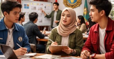 Ilustrasi foto mahasiswa rapat di organisasi kemahasiswaan