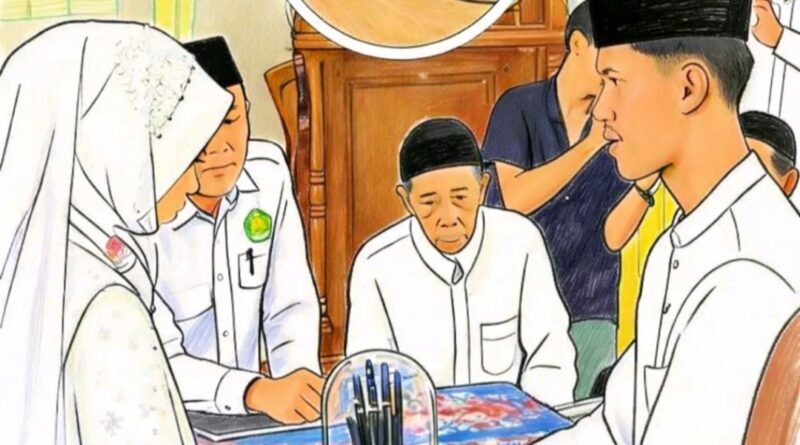 Ilustrasi pernikahan Gen Z di KUA
