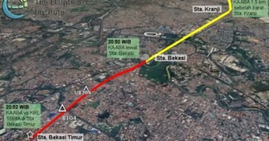 Tangkapan layar dari jalur per kereta api