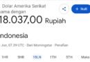 Hasil screenshot google nilai tukar rupiah terhadap dolar