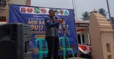 Ketua Pelaksana kegiatan, Muhammad Ilham dari Karang Taruna Walantaka