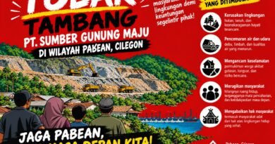 Pamflet tolak tambang cilegon